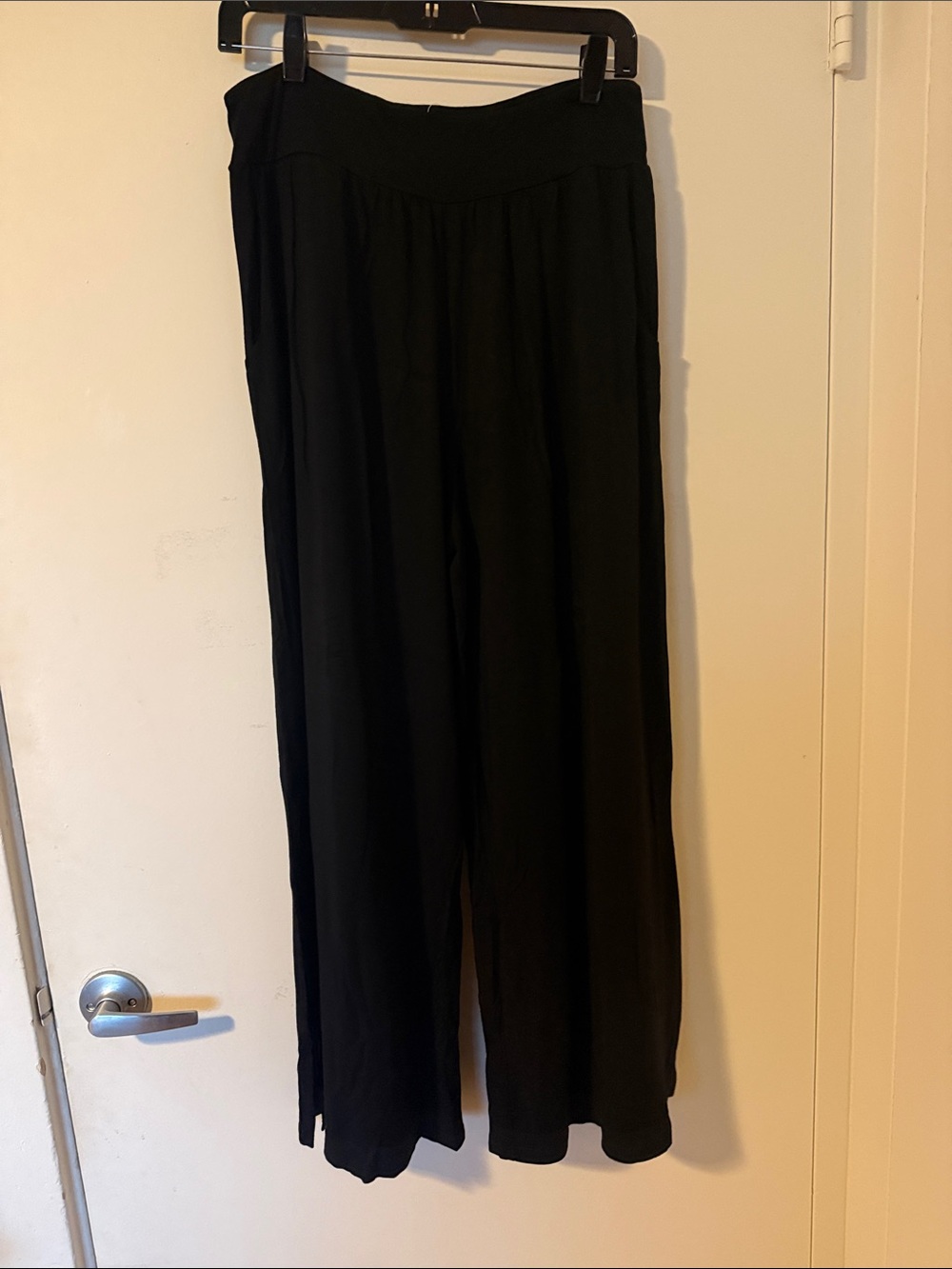 Fighting Eel Black Wide-Leg Women's Pants
